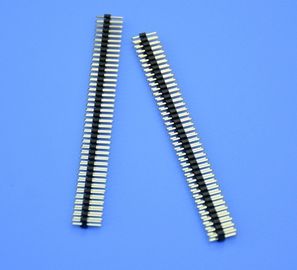 China Tipo vertical 40 ouro da única fileira do conector do encabeçamento do Pin do PWB do passo de JVT 2.0mm de Polos chapeado fábrica