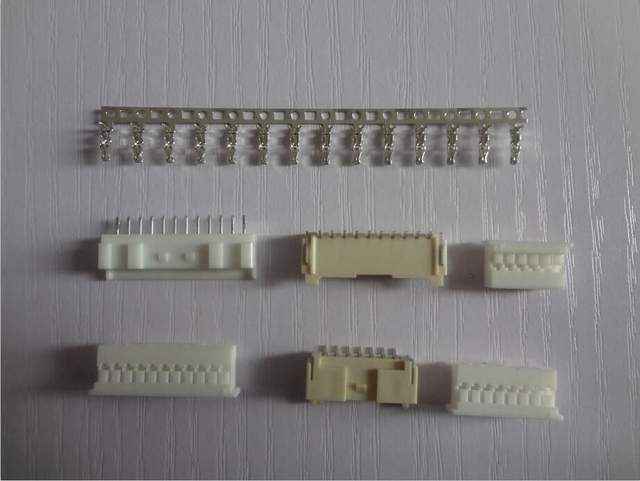 6 Poles Phosphor Bronze pc b Board female Connectors , SMT Crimp Wire Connectors