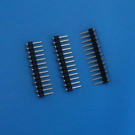 China Conector do encabeçamento do Pin de Pitich 2.54mm SMT, conectores de pinos elétricos fileira preta da cor da única distribuidor