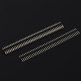 China Passo bonde 2.54mm dos conectores de Pin do PWB da fileira dupla/único encabeçamento do Pin do MERGULHO da fileira fábrica