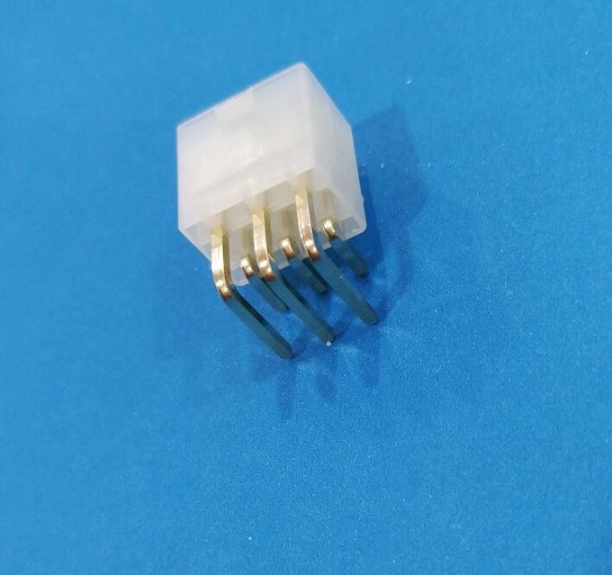 Natural de nylon do conector 4.2mm do encabeçamento do PWB da conexão 6pos com o ouro plástico do cargo chapeado